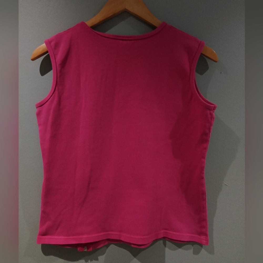 FMX Stretch Women's Cotton Pink  Sleeveless Zip-Up - Picture 6 of 6